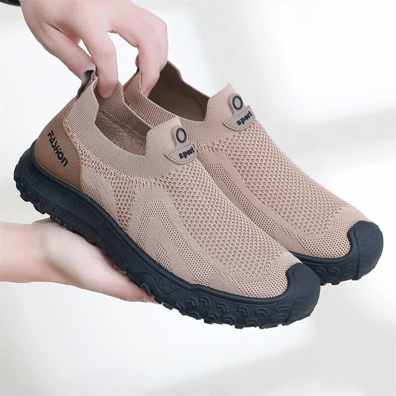 Men'S Shoes Comfortable Walking - Sommerliche Herren-Freizeitschuhe mit elastischem Slip-On-Design, stoßfester