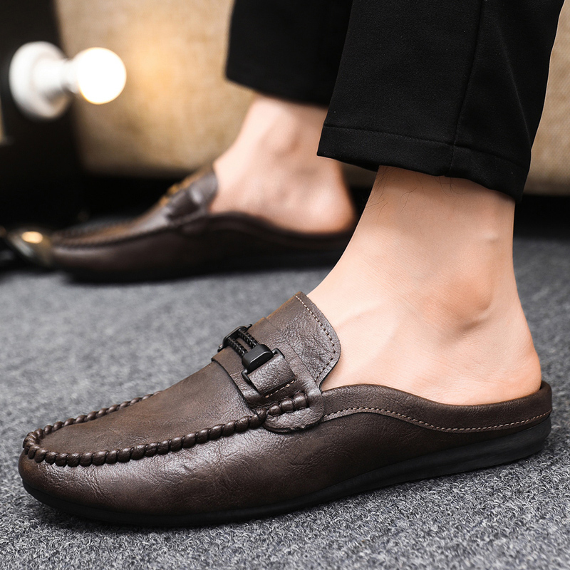 Men'S Shoes Comfortable Walking - Sommer Männer Halbe Hausschuhe Nicht-slip Wohnungen