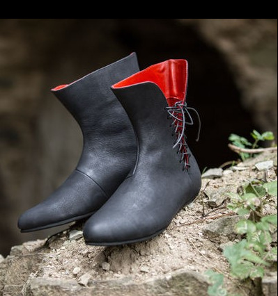 Men Shoes China - Herren Mittelalter Lederschuh Mittelalter Stiefeletten Viktorianische