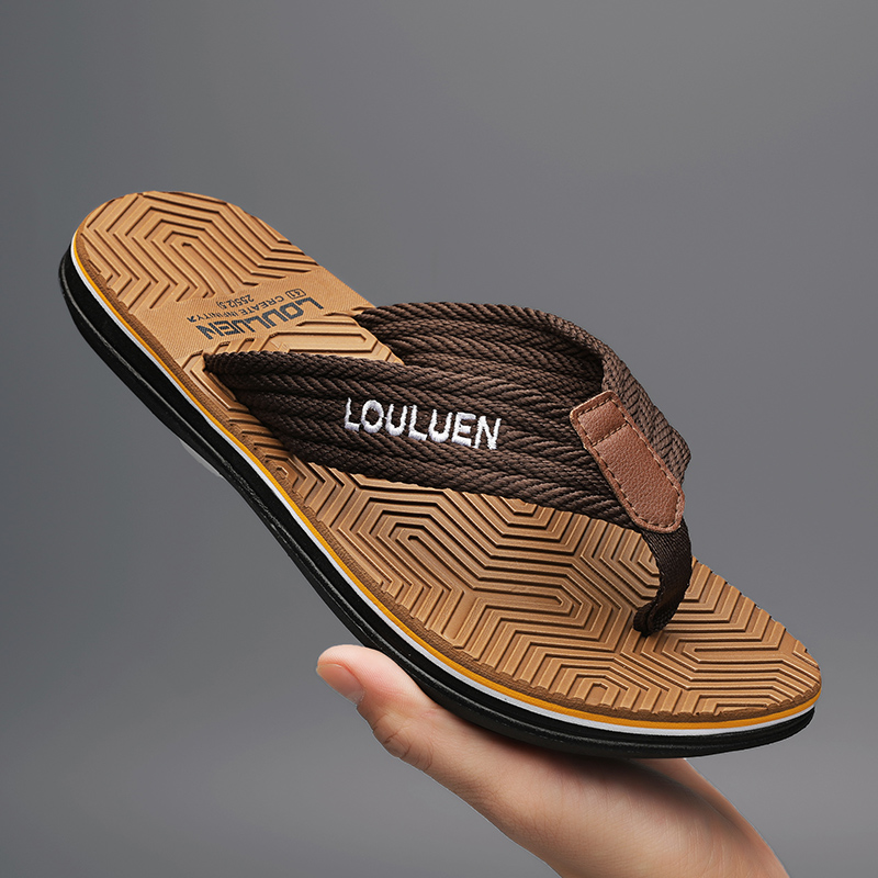 Men'S Shoes Comfortable Walking - Hochwertige Herren-Strandschuhe, Sommerliche Freizeit-Flip-Flops, Rutschfeste Hausschuhe