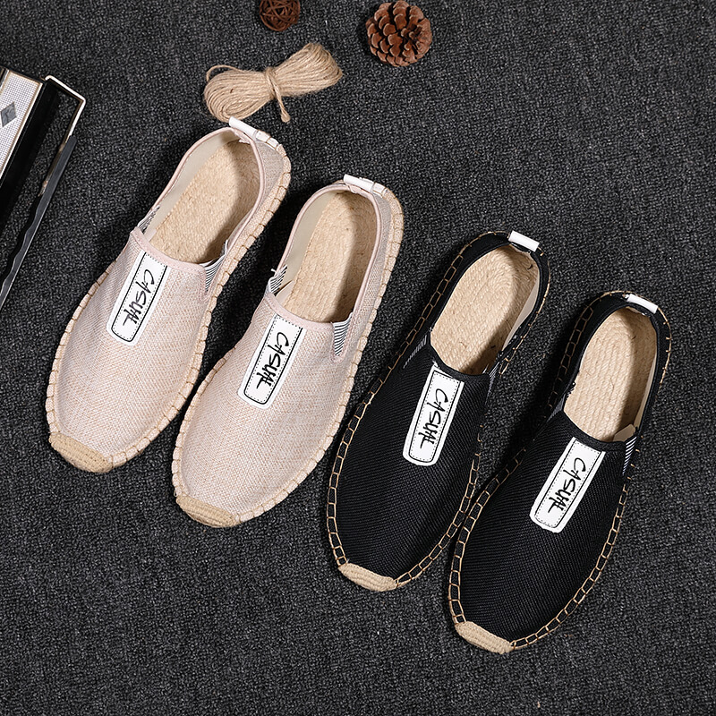 Loafer Slip On Men - Leinen Herren Freizeitschuhe Loafer Herren Flache