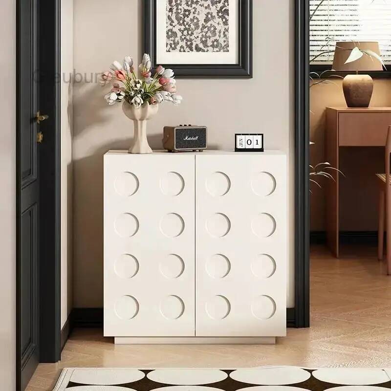 Men Shoes Rack - Weißes Vertikales Schuhregal Schwarzes Modernes Herren-Dekorationsregal