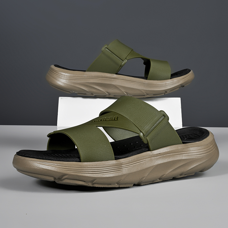 Men'S Shoes Comfortable Walking - Sommer Neue Herren-Sandalen Outdoor-Mode, Bequeme Dickbesohlte