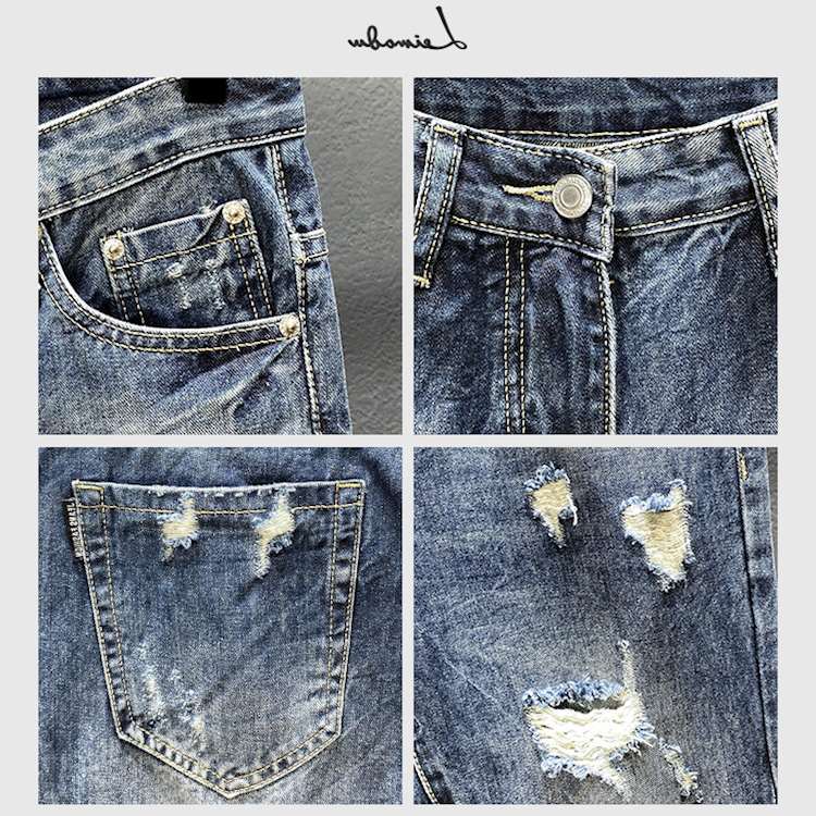 Neun-Punkt-Jeans mit Löchern f – Men'S Shoes For Jeans Bewertung und Preis