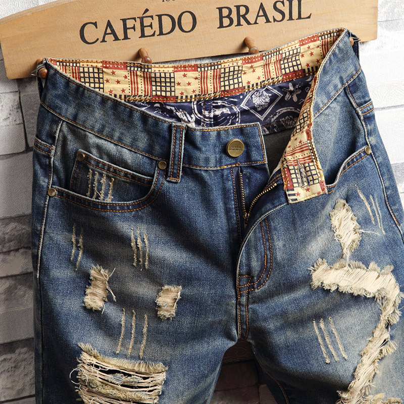 Zerrissene Hip-Hop-Jeans-Short – Men'S Shoes For Jeans Bewertung und Preis