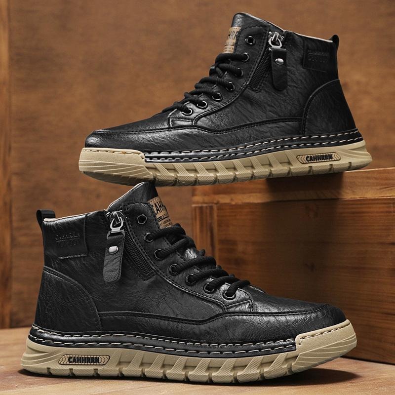 Herren Leder High-Top Stiefele – Men'S Shoes Comfortable Walking Bewertung und Preis