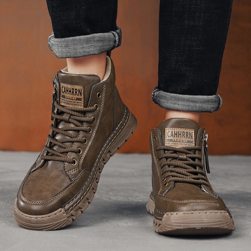Herren Leder High-Top Stiefele – Men'S Shoes Comfortable Walking Bewertung und Preis